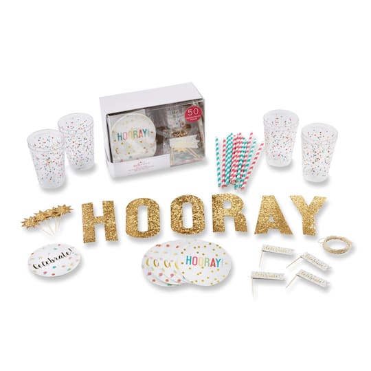 Kate Aspen® Hooray 50 Piece Party in a Box Kit